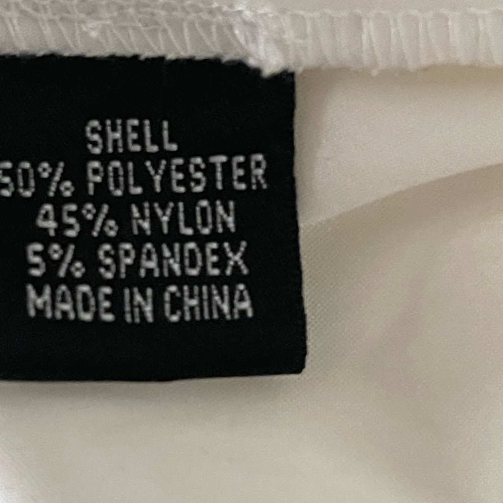 Woman’s Evening blouse Adrianna Papel cream 12 ruffle collar rhinestone buttons - Picture 9 of 13